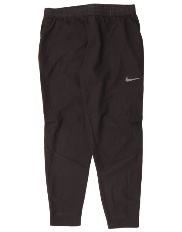 Nike Mens Dri Fit Tracksuit Trousers Joggers Large  Black Polyester