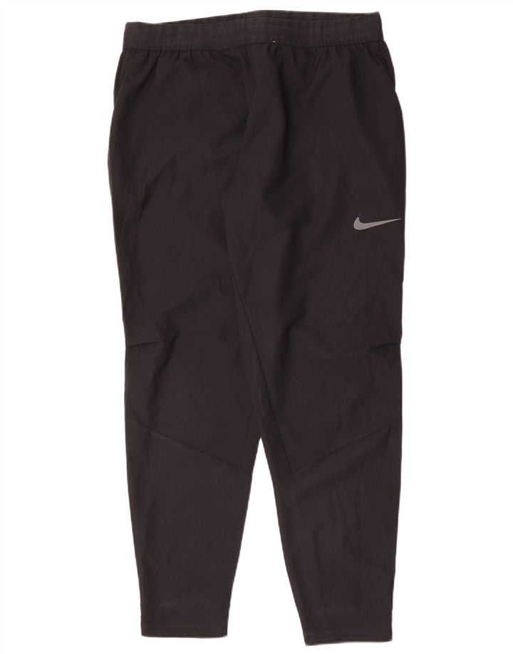 Nike Mens Dri Fit Tracksuit Trousers Joggers Large  Black Polyester