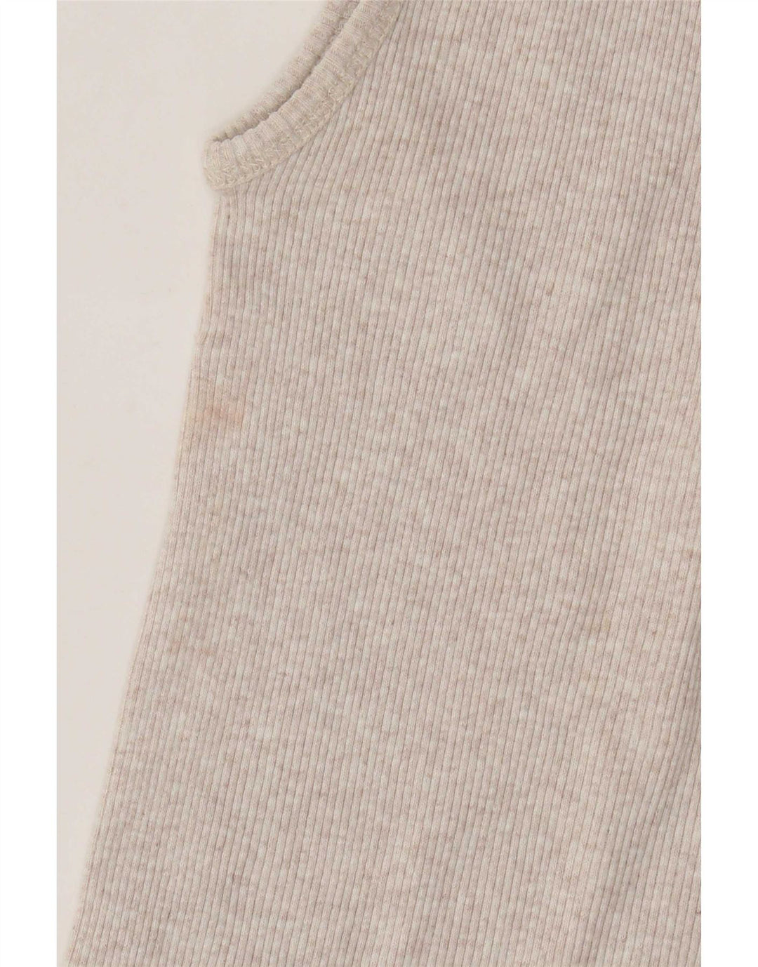Levi's Womens Vest Top UK 14 Large Beige Flecked Cotton