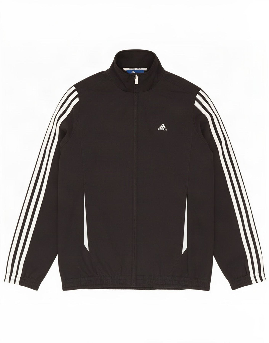 Adidas Boys Graphic Tracksuit Top Jacket 11-12 Years Black Polyester