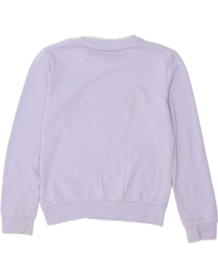 KAPPA Girls Graphic Sweatshirt Jumper 11-12 Years Purple Vintage Kappa and Second-Hand Kappa from Messina Hembry 