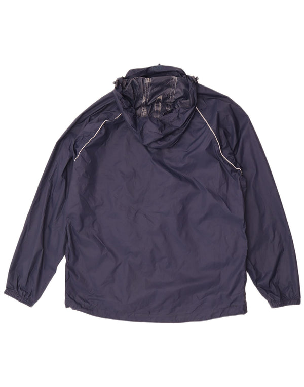 Ανδρικό μπουφάν βροχής με κουκούλα Mountain Warehouse UK 38 Medium Navy Blue Nylon