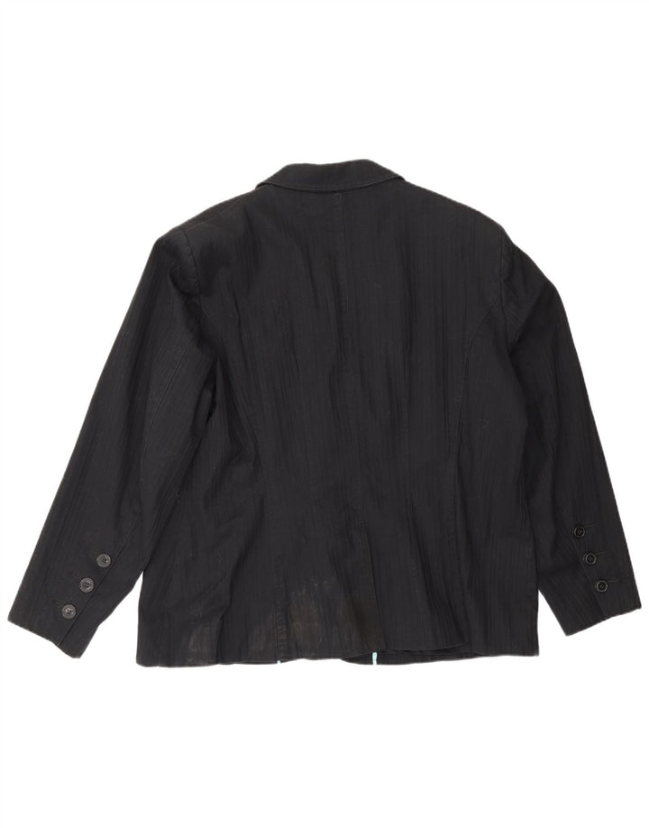 Marks & Spencer Herren-Blazer mit 2 Knöpfen, UK 22 3XL, schwarze Baumwolle