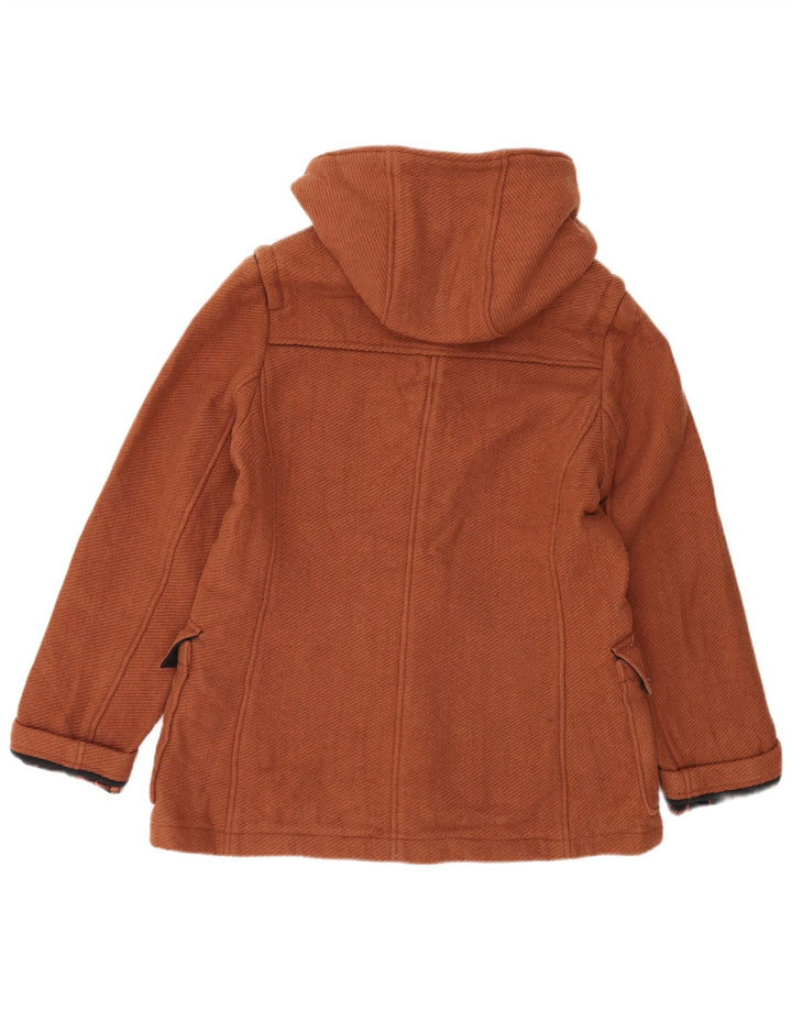 MANGUUN Womens Hooded Duffle Jacket EU 42 Large Brown Polyester