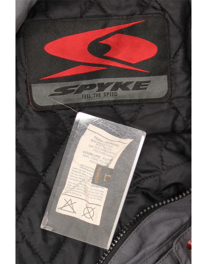 Spyke Mens Racer Jacket UK 40 Large Grey Polyester