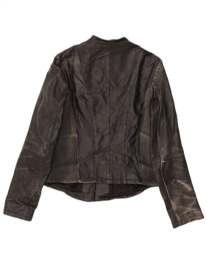 Conbipel Veste motard en cuir femme taille 42 petit cuir noir