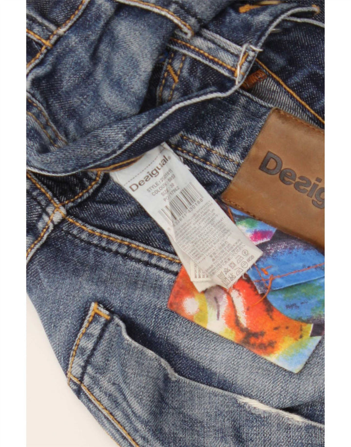 Desigual Mens Straight Jeans W30 L33 Blue Cotton