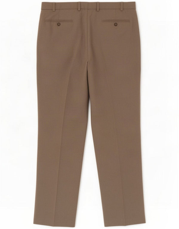 Marks & Spencer Pantaloni da abito vestibilità regolare da uomo W38 L31 Poliestere beige