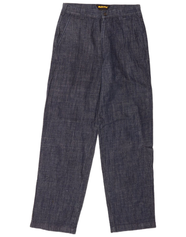 Meltin' Pot Mens Loose Fit Chino Trousers W32 L34 Blue Cotton