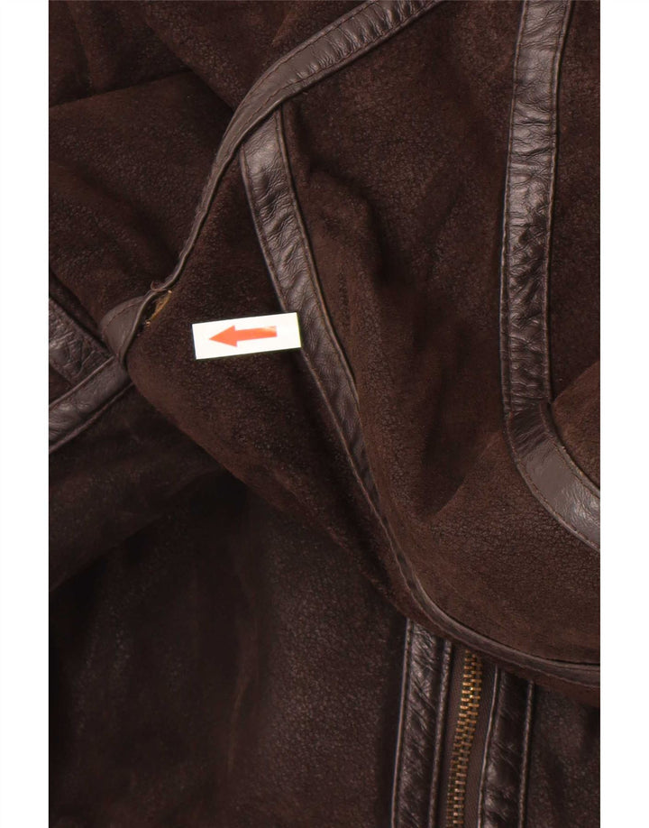 Conbipel Chaqueta de cuero Sherpa para hombre UK 40 Large Brown