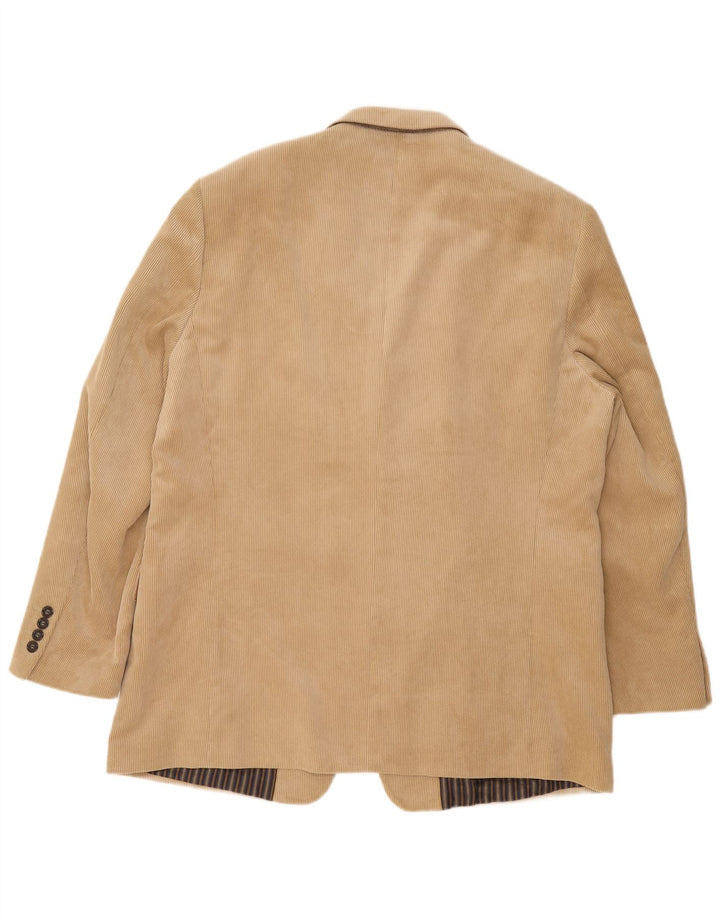 DOUGLAS Herre Corduroy 2-knaps blazerjakke IT 46 3XL Beige Polyester