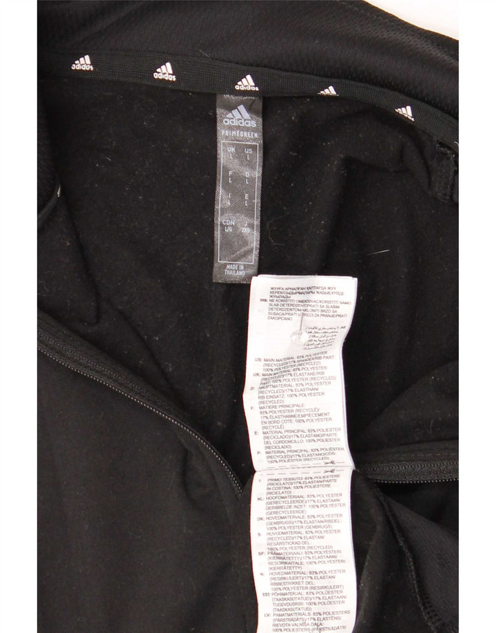 Adidas Herre Aeroready Zip Neck Pullover Træningsdragt Top Stor Sort Polyester
