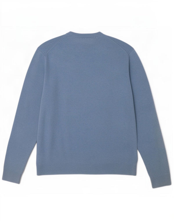 Tommy Hilfiger Mens V-Neck Jumper Sweater 2XL Blue Cotton