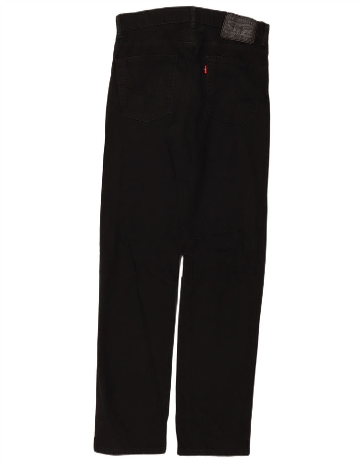 Levi's Womens 513 Slim Straight Jeans W30 L32 Black Cotton