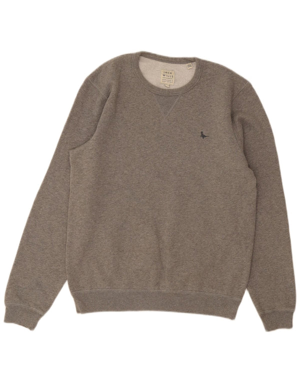Jack Wills moletom masculino jumper médio algodão cinza
