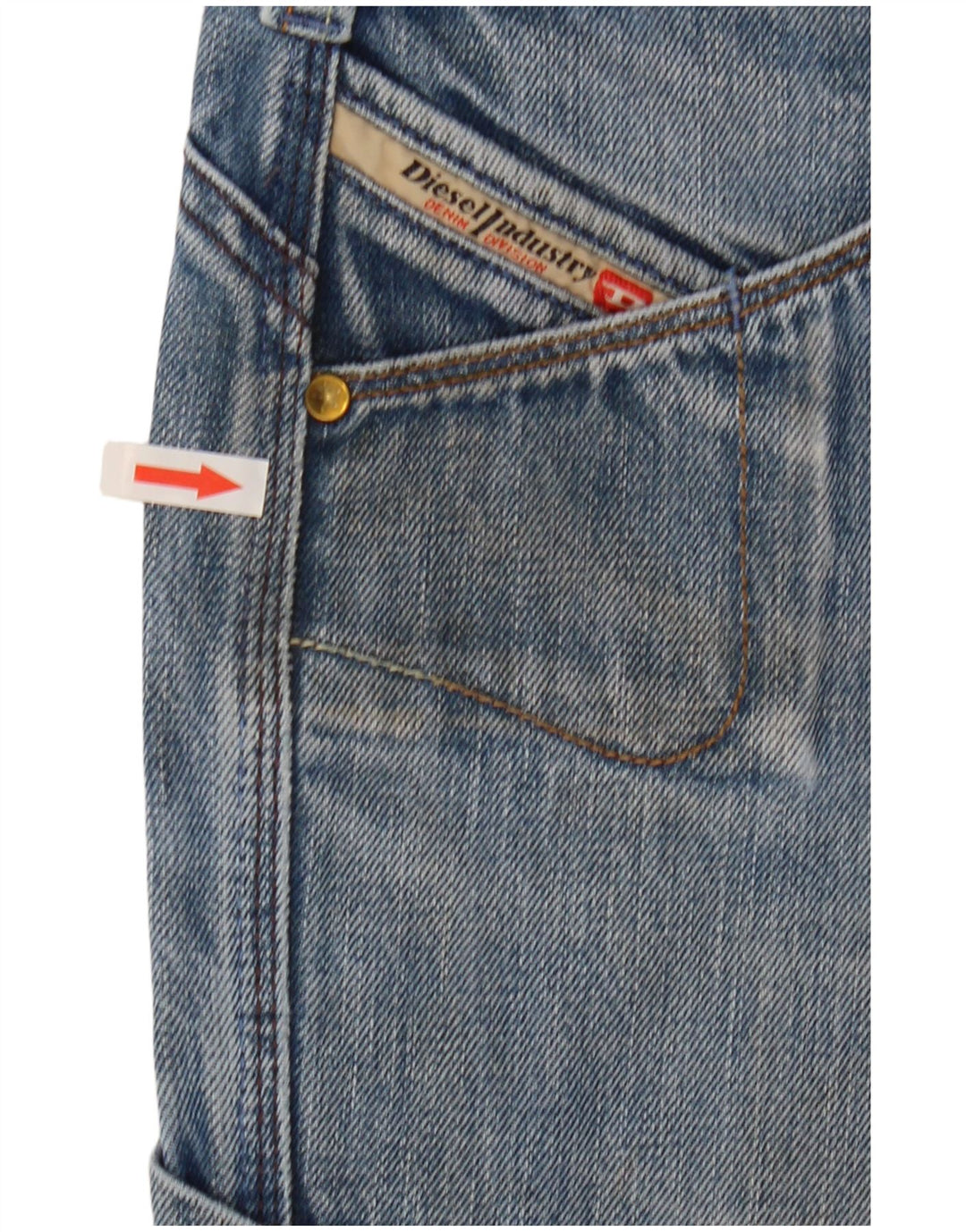Diesel Womens Cargo Loose Jeans W30 L30 Blue Cotton