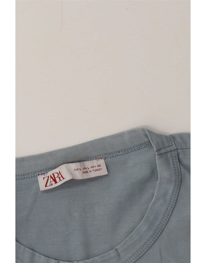 Zara Homme Top Manches Longues Grand Bleu