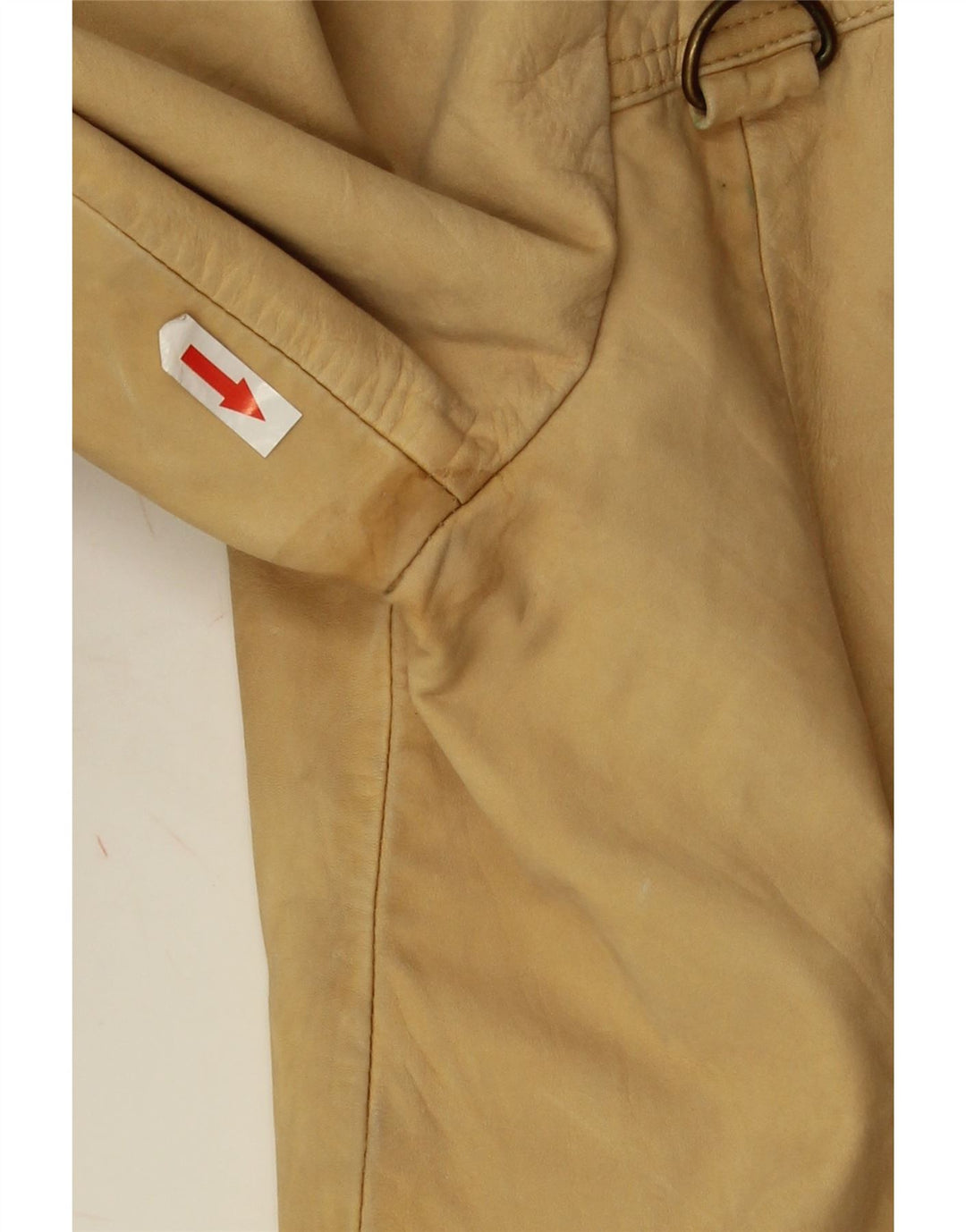 Massimo Rebecchi Herren Leder Bikerjacke IT 54 2XL Beige Leder