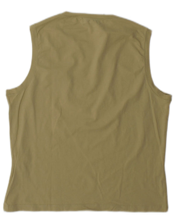Damska kamizelka Sportmax Top UK 14, duża bawełna khaki