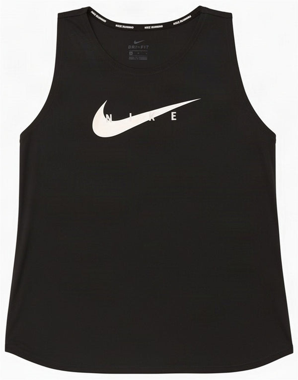 Nike Tricou grafic pentru alergare pentru femei Top UK 12 Medium Black Poliester Sports