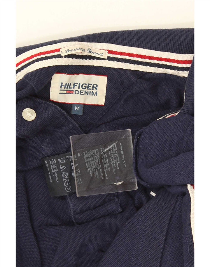 Tommy Hilfiger Herren-Poloshirt, mittelmarineblaue Baumwolle