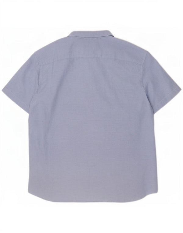 American Eagle Mens Short Sleeve Classic Fit Shirt XL Blue Cotton