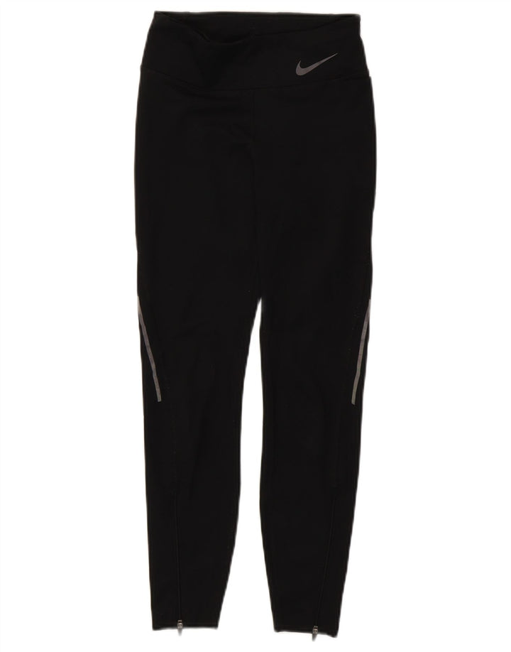 NIKE Womens Dri Fit Leggings UK 4 XS Black