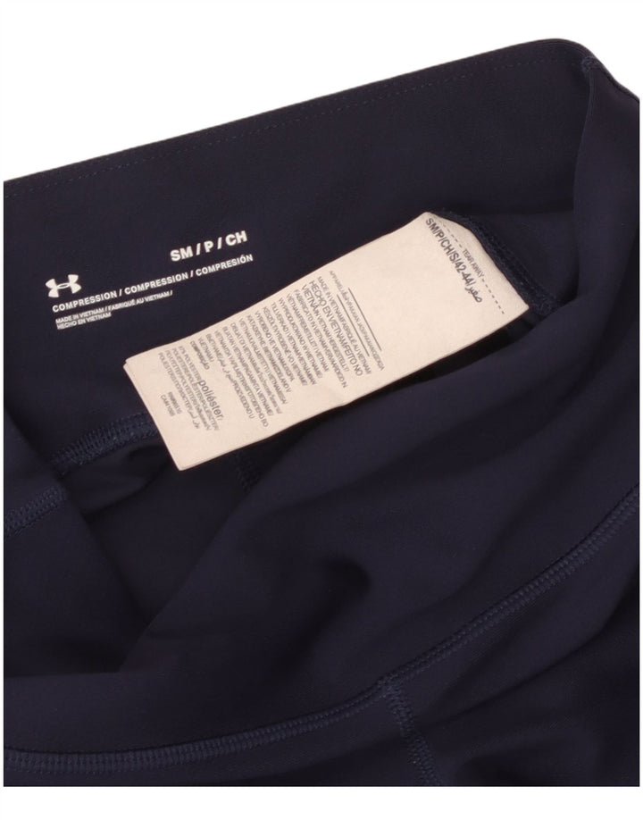 Under Armour Damen Leggings UK 8 Small Marineblau Polyester