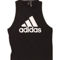 ADIDAS Womens Graphic Vest Top UK 12/14 Medium Black