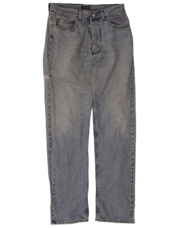 Armani Dame Straight Jeans W34 L33 Blå Bomuld