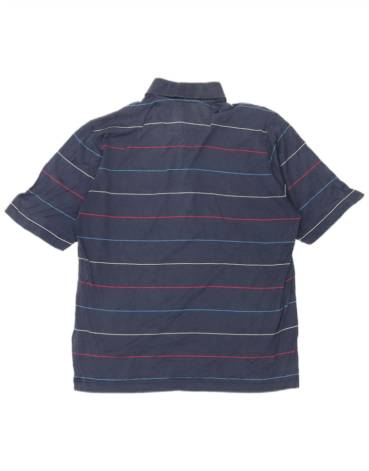 PAUL & SHARK Mens Polo Shirt Medium Navy Blue Striped