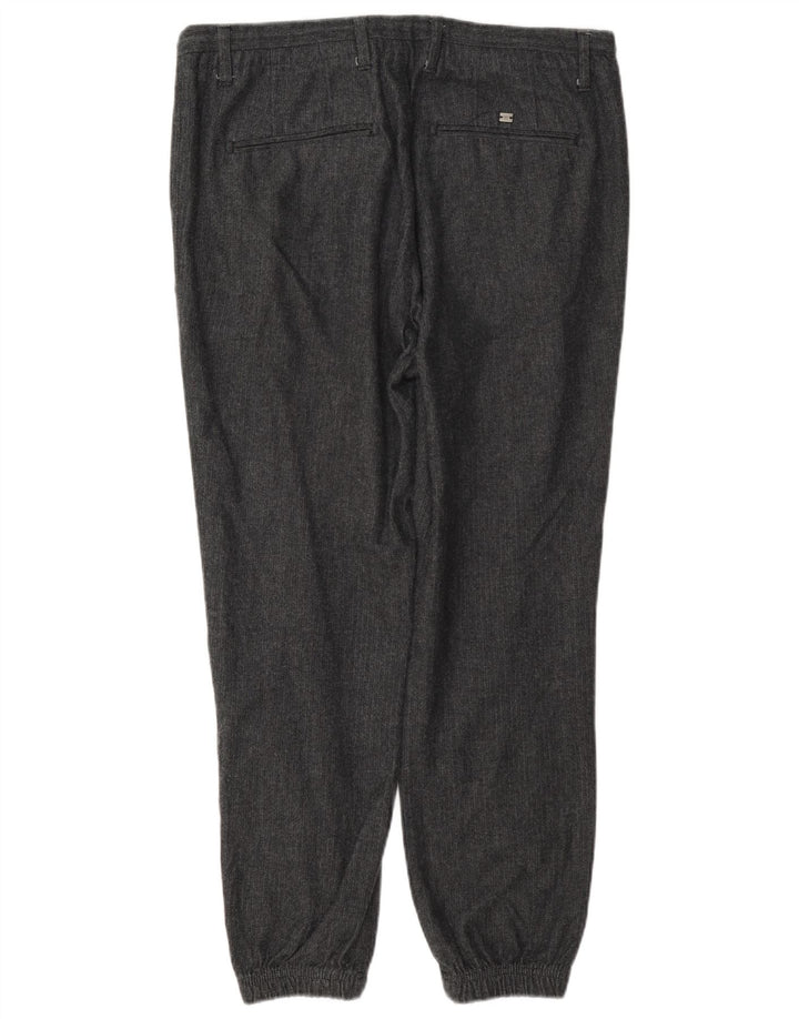 Massimo Dutti Mens Chino Trousers EU 42 Large W32 L28 Grey Herringbone