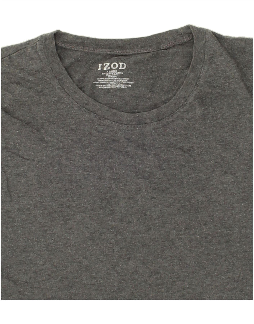 IZOD Mens T-Shirt Top XL Grey Cotton Vintage Izod and Second-Hand Izod from Messina Hembry 