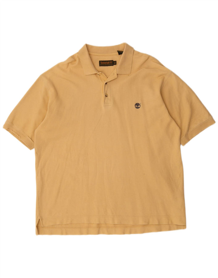 Timberland Mens Polo Shirt XL Yellow Cotton