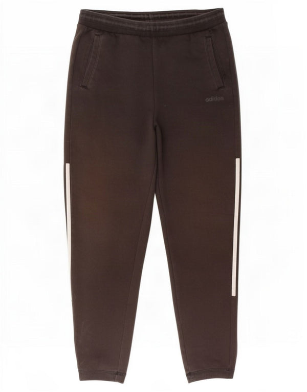 Adidas Boys Tracksuit Trousers Joggers 13-14 ετών Μαύρο βαμβακερό