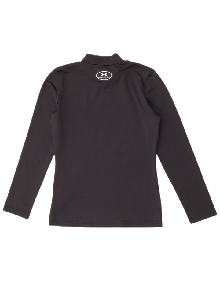 Under Armour Boys Cold Gear Top Long Sleeve 11-12 Years Large Black