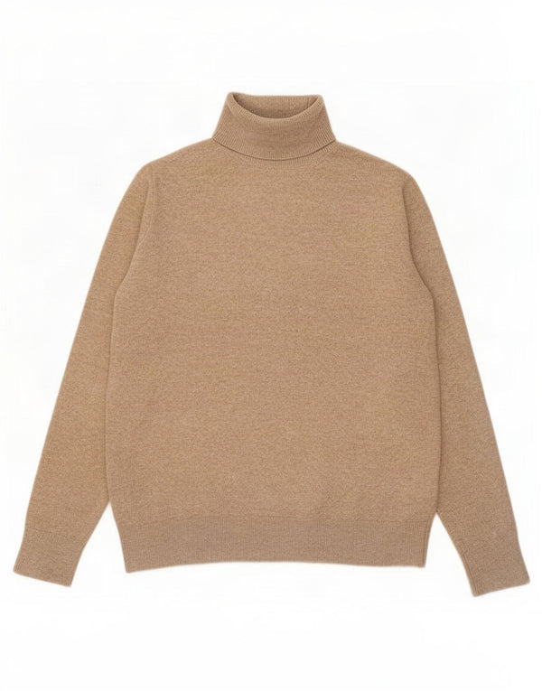 Marks & Spencer Rollkragenpullover für Damen, UK 10, Größe S, Beige, Polyester