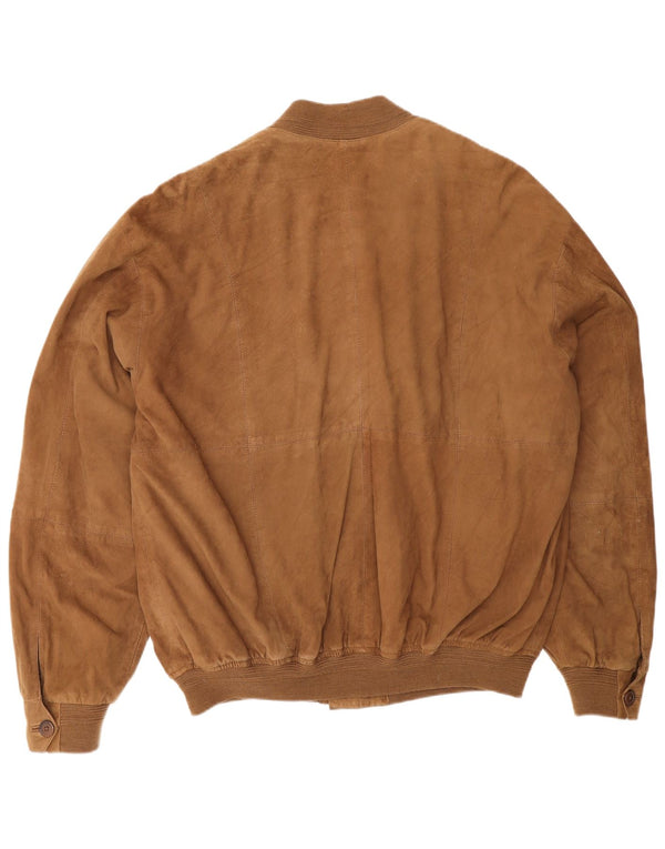 Giacca vintage in pelle scamosciata da uomo IT 52 XL in pelle marrone
