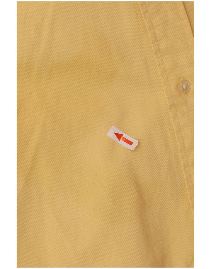 Tommy Hilfiger Mens Shirt Large Yellow Cotton