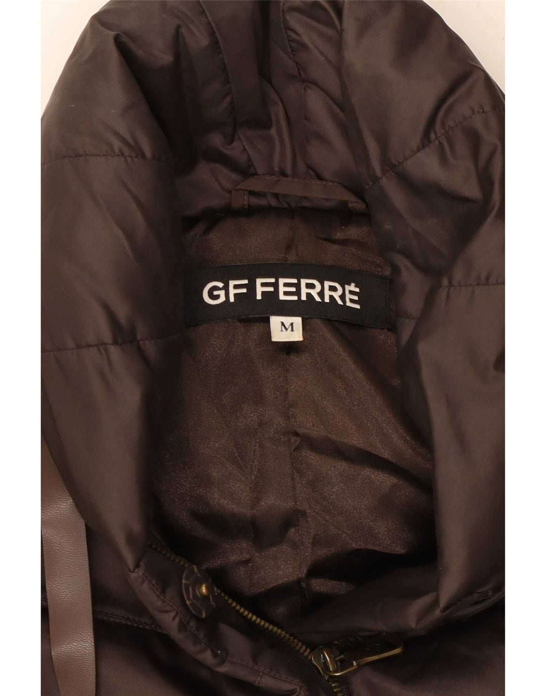 GF Ferre Dame Polstret Jakke UK 14 Medium Brun Polyester