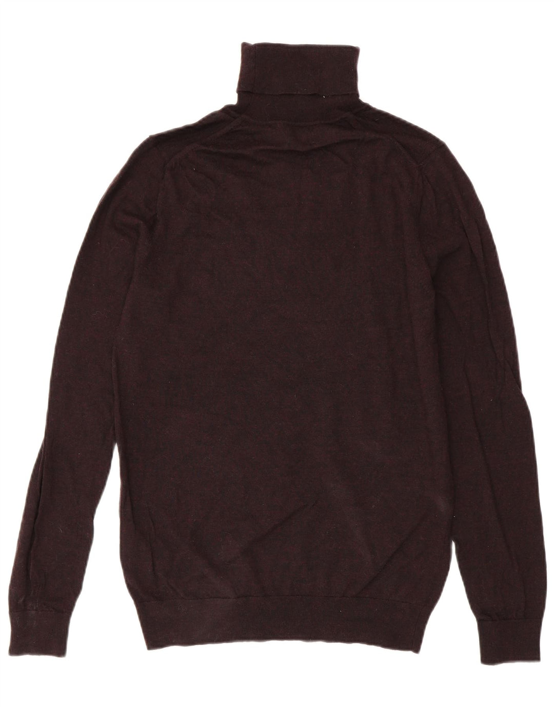 Reiss Mens Roll Neck Jumper Sweater Medium Burgundy Wool