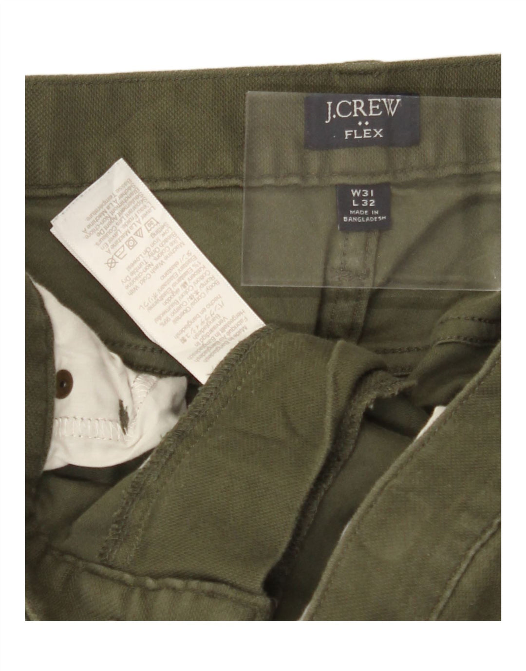 J. CREW Womens Flex Slim Casual Trousers W31 L32 Khaki Cotton Vintage J. Crew and Second-Hand J. Crew from Messina Hembry 