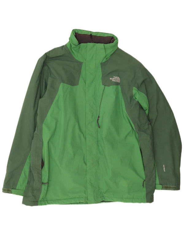 Męska kurtka wiatrówka The North Face UK 42 XL, zielony nylon w bloki kolorów