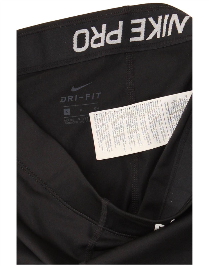 Leggings grafici Nike da donna Dri Fit UK 8 piccoli poliestere nero