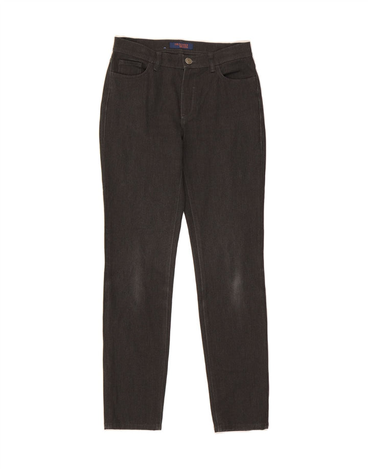 TRUSSARDI Womens Slim Casual Trousers W29 L30 Grey Polyester Vintage Trussardi and Second-Hand Trussardi from Messina Hembry 
