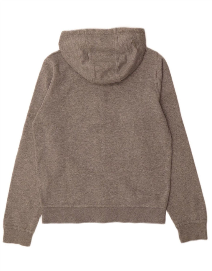 NIKE Mens Zip Hoodie Sweater Small Grey Cotton