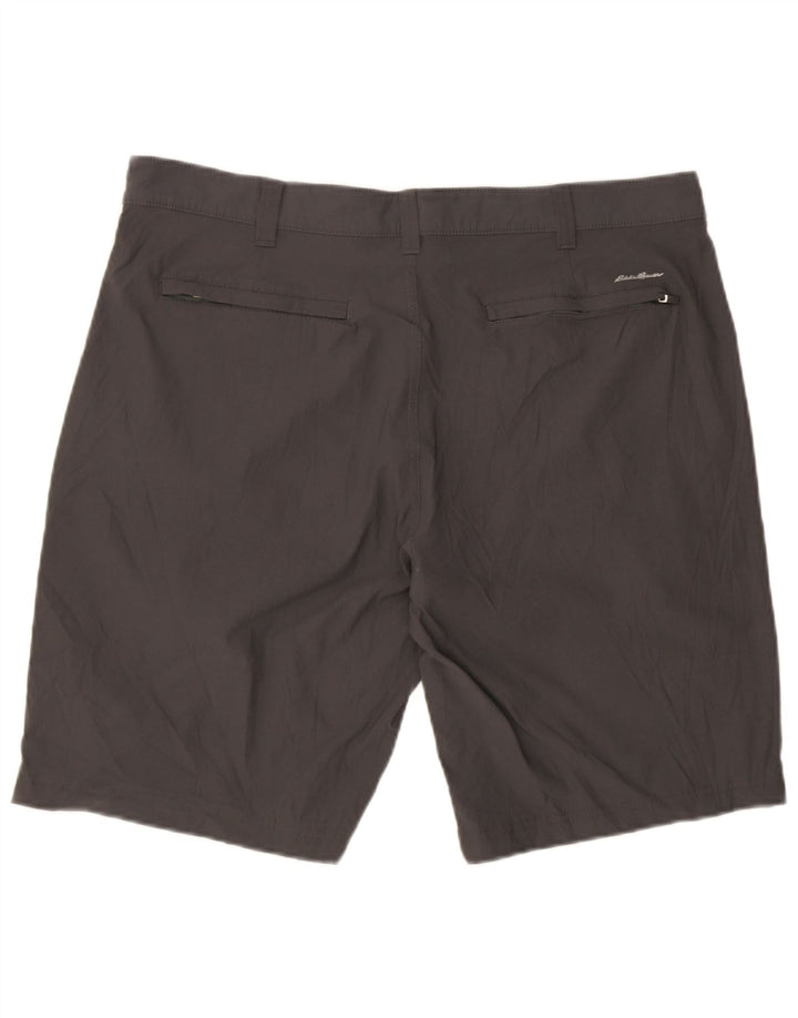 Eddie Bauer Mens Chino Shorts W38 XL Grey Nylon
