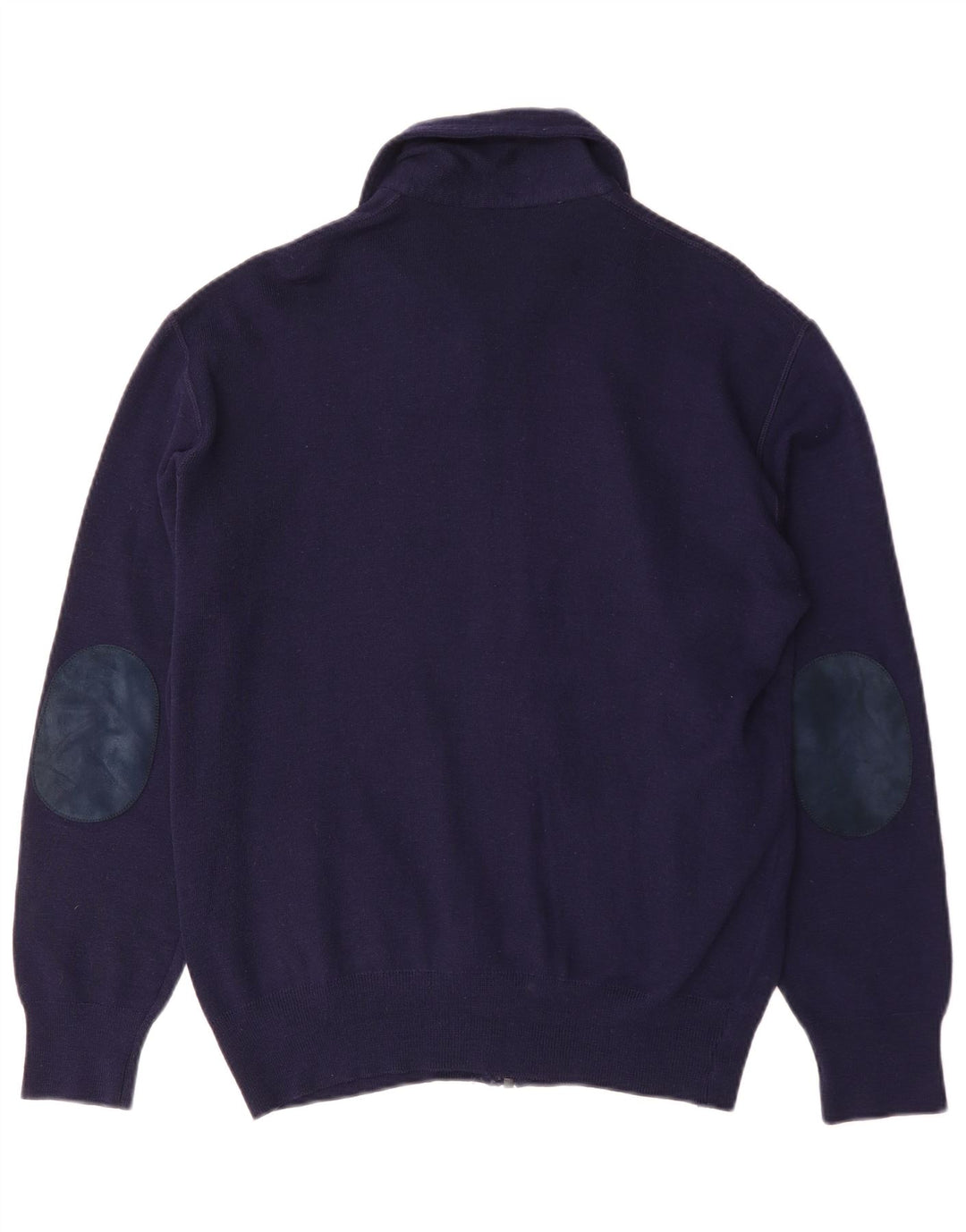 Vintage Herren Cardigan Pullover Medium Marineblaue Wolle