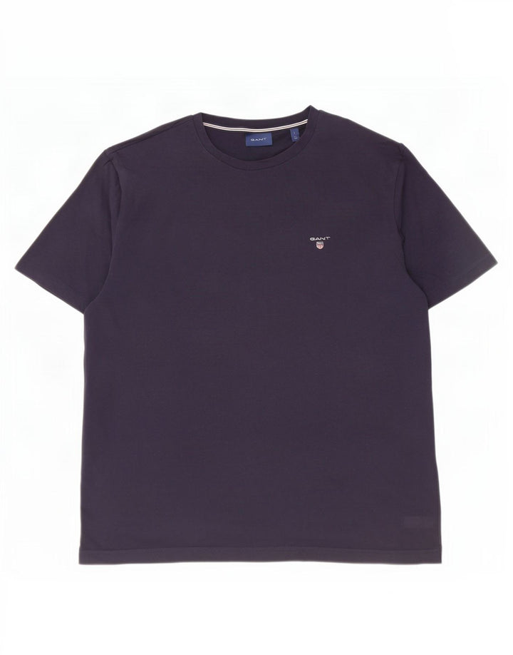 Gant Mens T-Shirt Top Large Navy Blue Cotton