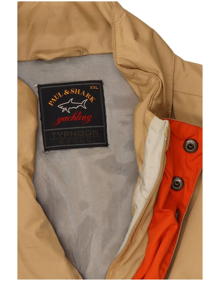 Paul & Shark Mens Padded Jacket UK 44 2XL Beige Polyester
